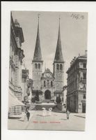 AK 1913 Luzern Hofkirche leicht belebt 😍