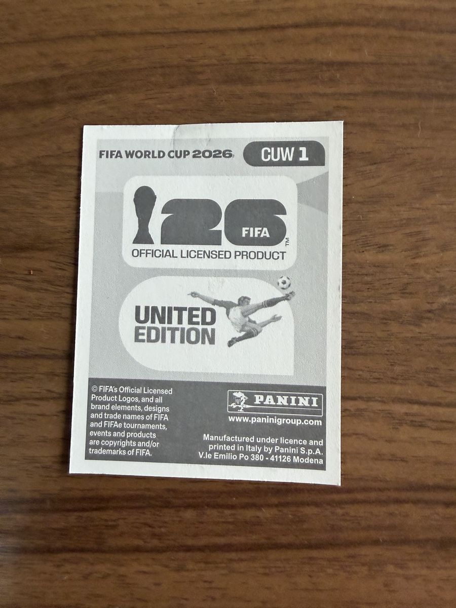 Panini Carte collezionabili: FIFA World Cup 2026 Panini CUW1 – Usato da Feldbrunnen venduto da cleo09 1