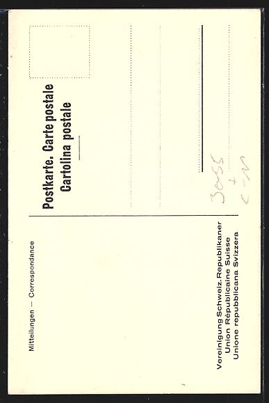 Cartoline postali: Schweiz, Der Lex Häberlin ein kräftig  – Usato da Berlin venduto da bartko-reher 1