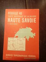 Alte Schweizer Landkarte: Blatt 45 Haute Savoie 1:100'000...