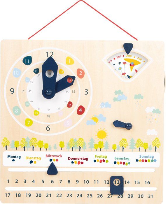 Giochi: Horloge éducative multilingue avec calendrier en bois  NEUF – Nuovo e nell'imballaggio originale da Meyrin venduto da ChiaraMania 1