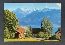 AK Beatenberg Kirche Thunersee Eiger Mönch Jungfrau