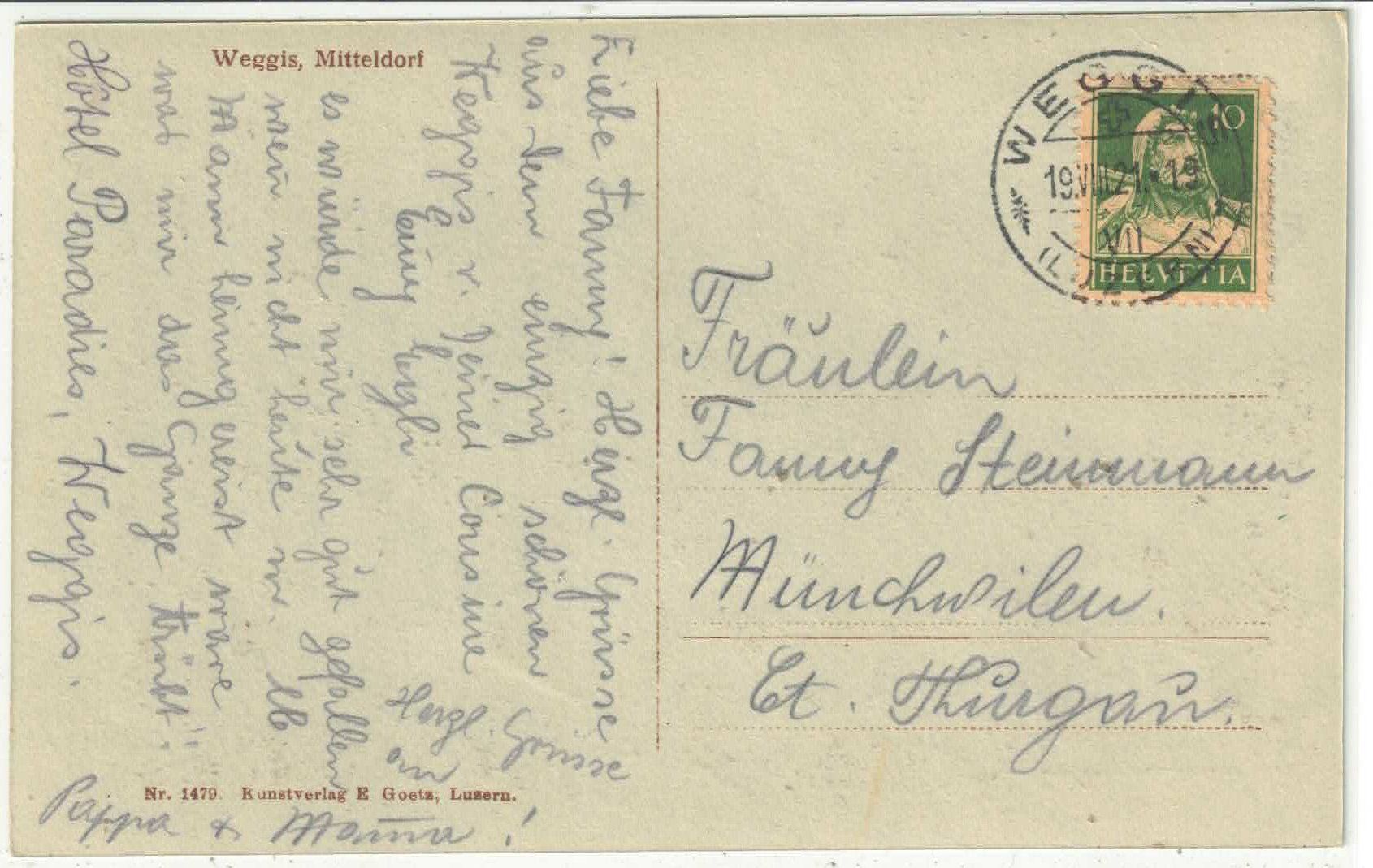 Cartes postales: Weggis - Mitteldorf – D'occasion à Ettingen par Kartenplanet 1