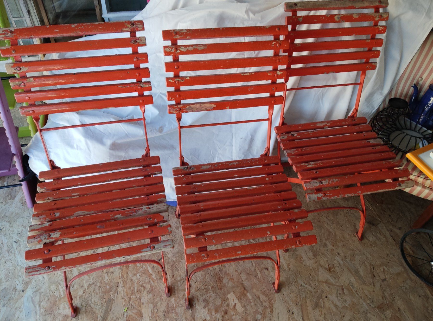 Sedie: 3 jolies chaises de jardin – Usato da Vicques venduto da prairie0809