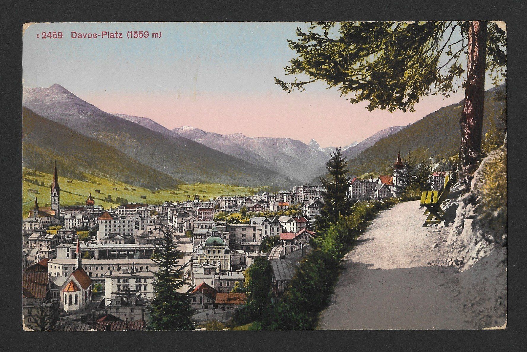 Cartoline postali: CP : Davos-Platz (1900s) – Usato da Genève venduto da bolsillin