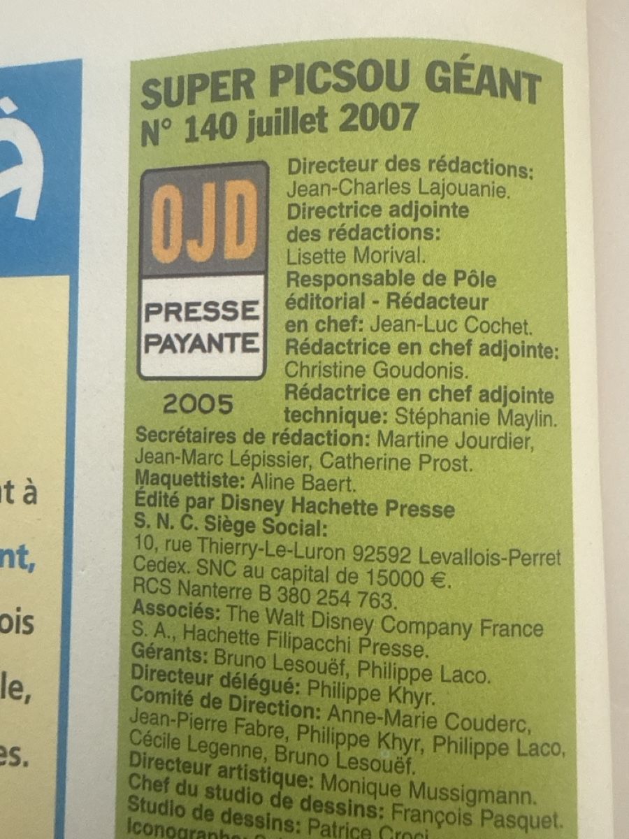 Fumetti: Super Picsou Géant Nr 140 Disney Comic Juli 2007 Heft – Usato da Grenchen venduto da NorHas 2