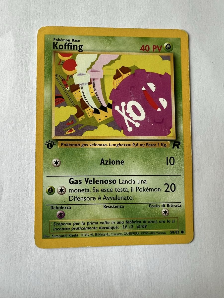Pokémon Carte collezionabili: Pokemonkarte Koffing 1.st edit Team Rocket – Usato da Willisau venduto da Neiro77