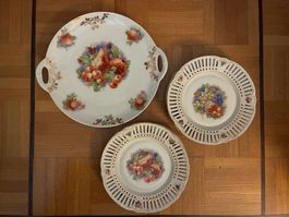 Antikes Bavaria Obstteller Set, 6-teilig, Vintage Deko
