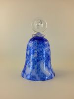Glasstar Bohemia Glasglocke blau 13,3 cm Neuware