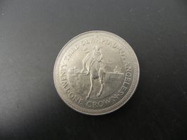 Isle of Man 1 Crown 1984 - Springreiten Olympia LA 1984