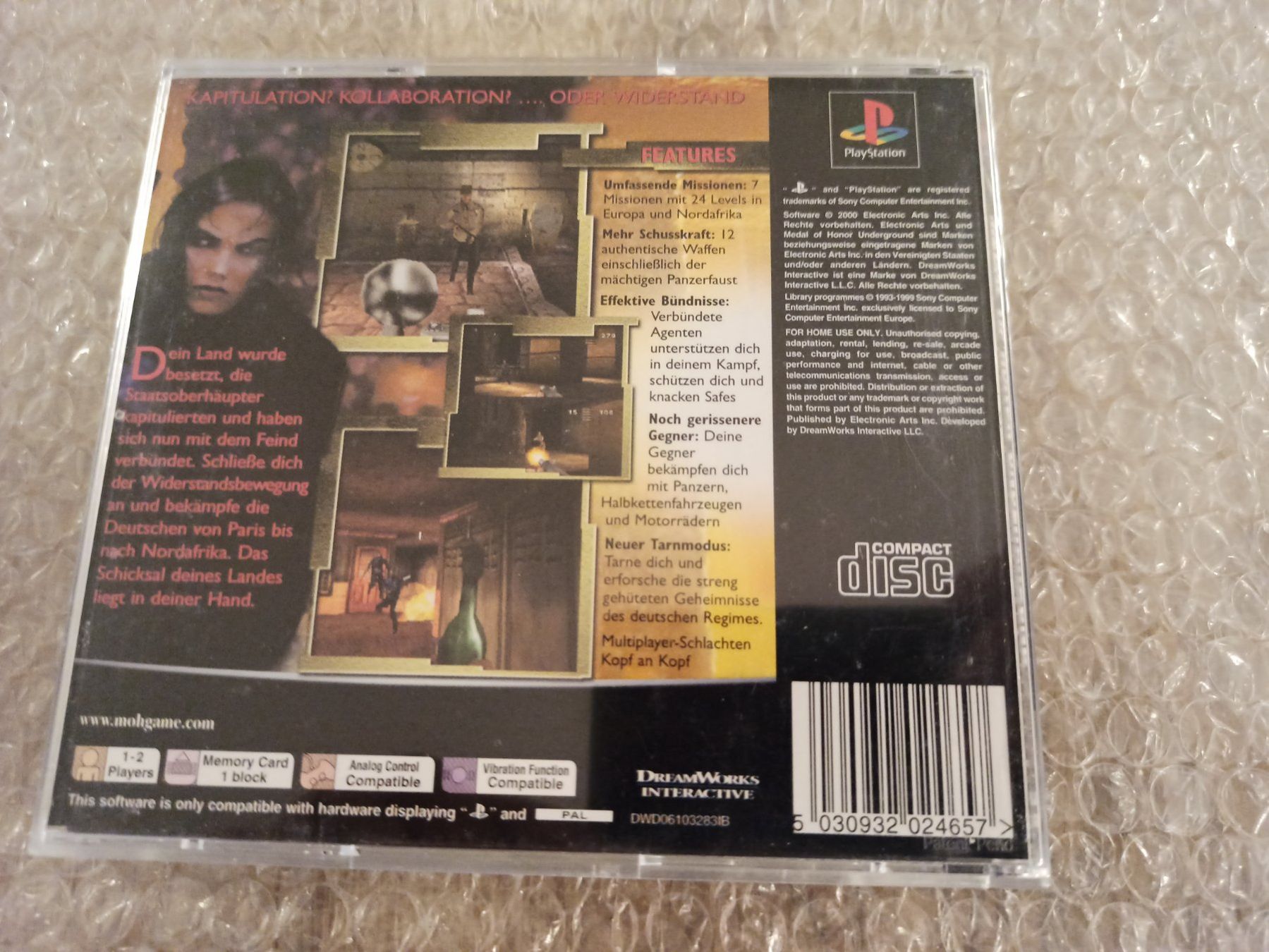 Giochi: Medal of Honor Underground PS1 – Usato da Oberweningen venduto da mar_87mx 1