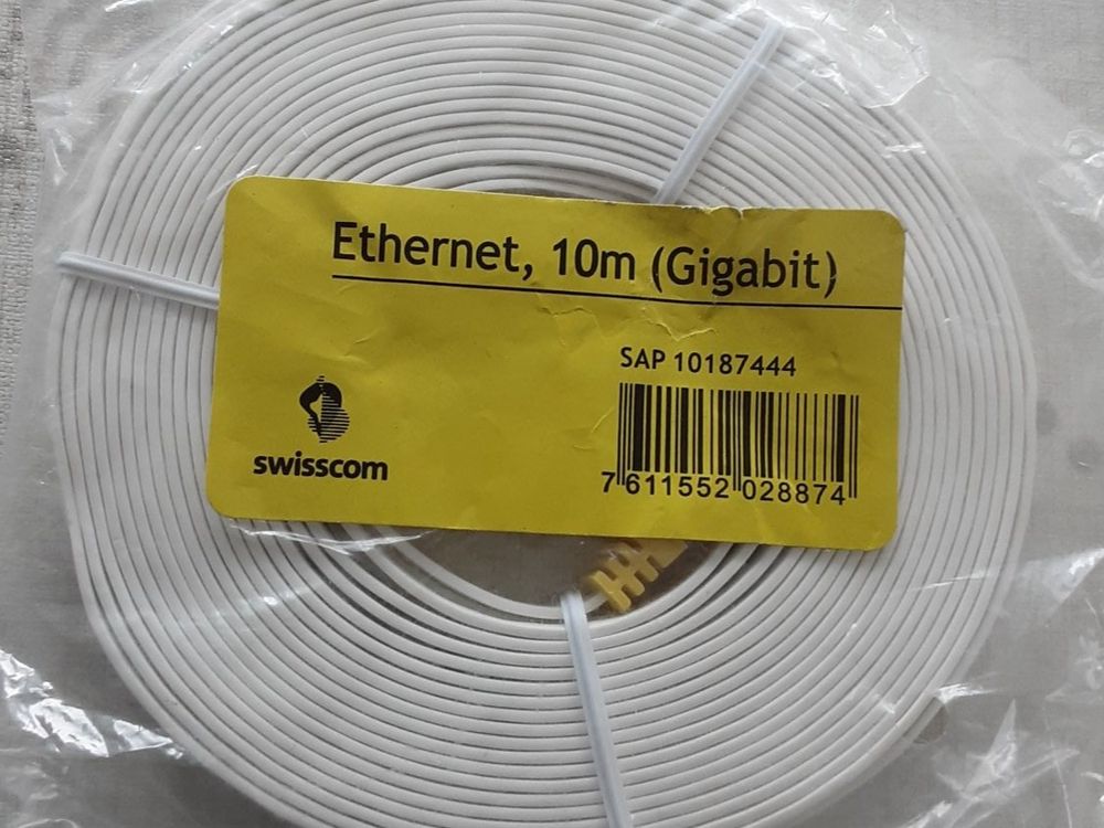 Ethernet/ Lan 10 m, weiss, flach, Mega günstig (Neu und ...