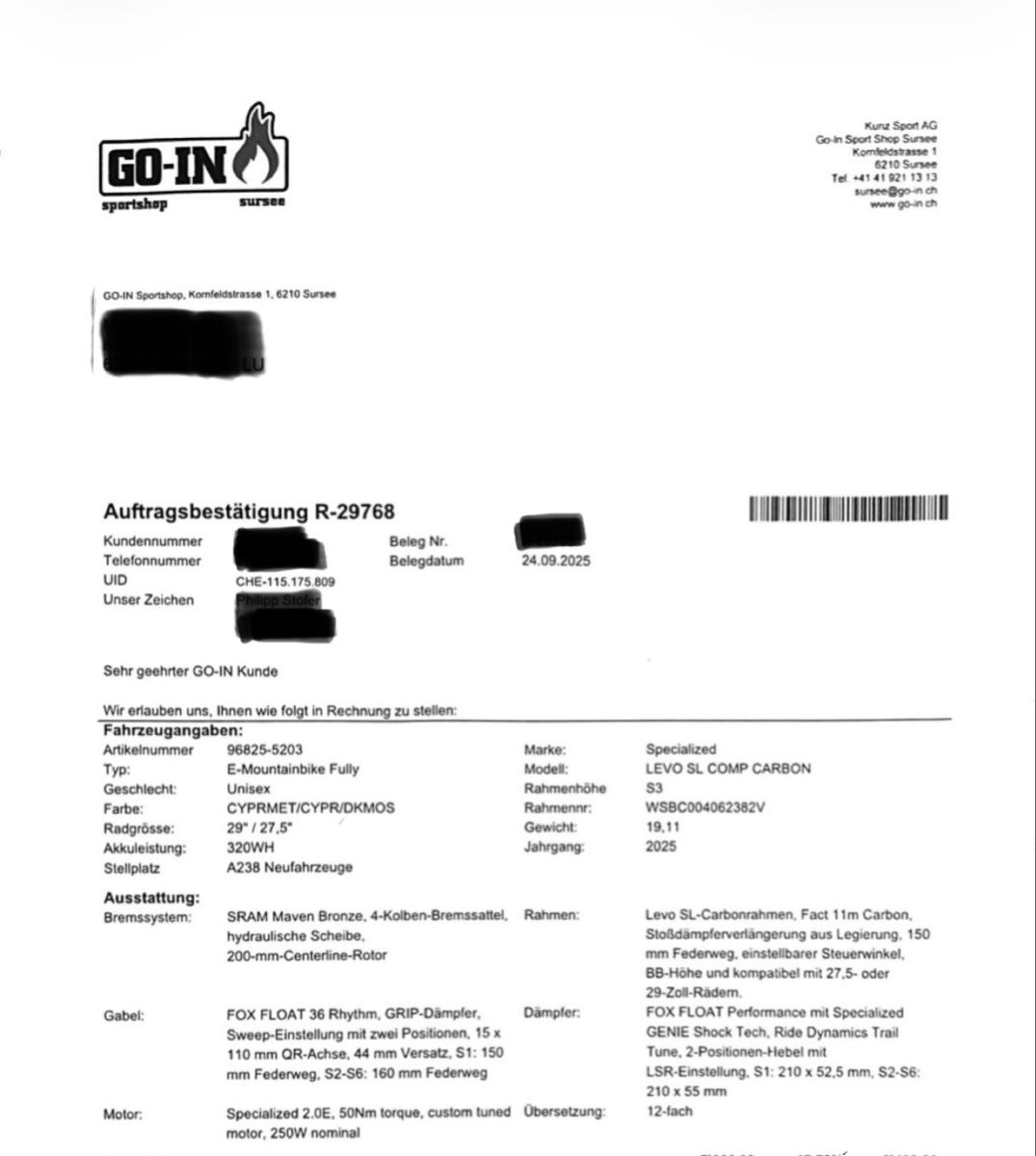 Specialized Vélos: Specialized LEVO SL COMP CARBON S3  E-Mountainbike Fully  – Neuf (Voir description) à Rickenbach LU par Nicky181430 7