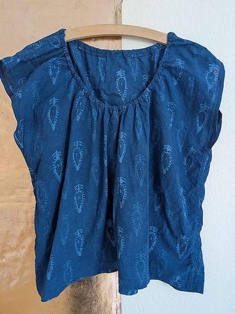 Sommertop Blusli Unikat selbstgenäht Baumwolle Gr. XL
