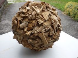 Dekokugel aus Treibholz, rustikal, für Garten & Wohnen,