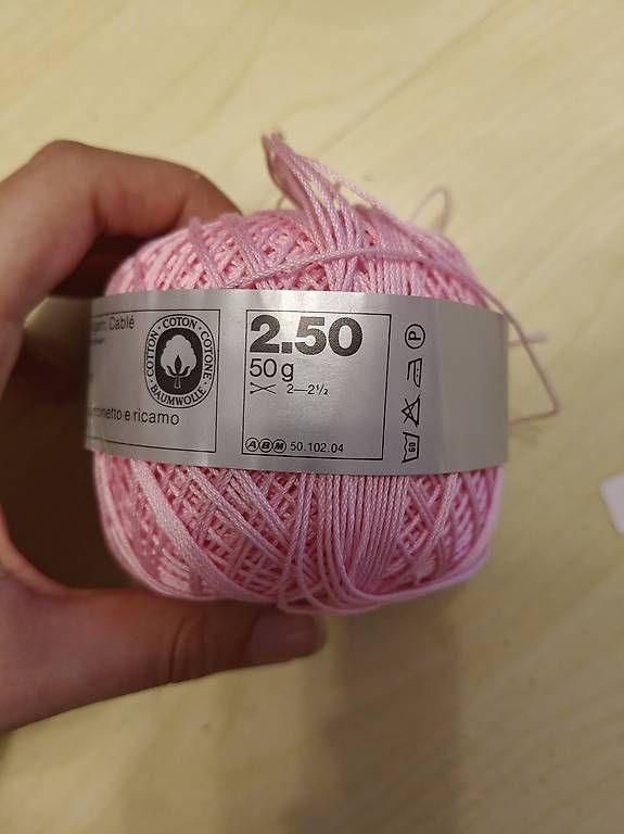 Cordicelle & Fili: Baumwolle Cablé Häkel-, Strick-, und Stickgarn rosa – Usato da Schiers venduto da ver_ddm2 1