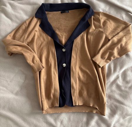 Veste cardigan femme bicolore automne chic, occasion