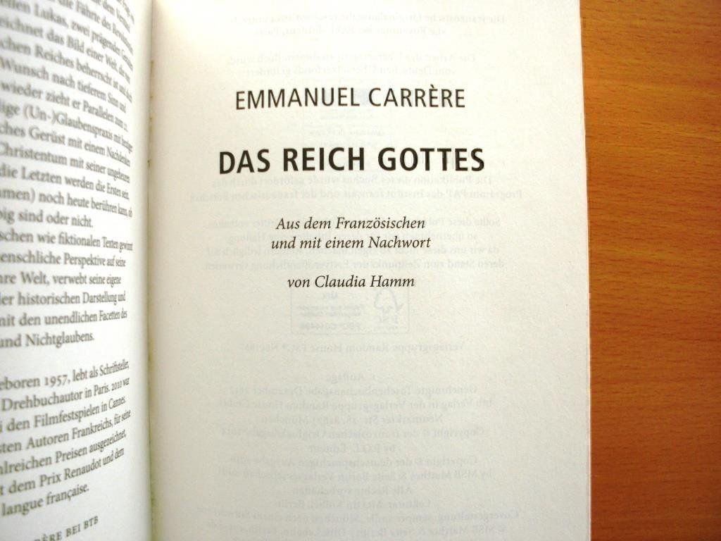 Libri: Das Reich Gottes - Emmanuel Carrère – Usato da Grenchen venduto da Kogi7 1