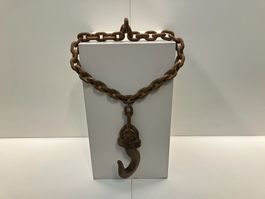 Antiker massiver Eisenhacken mit Kette ca. 79cm lang ab 1.-