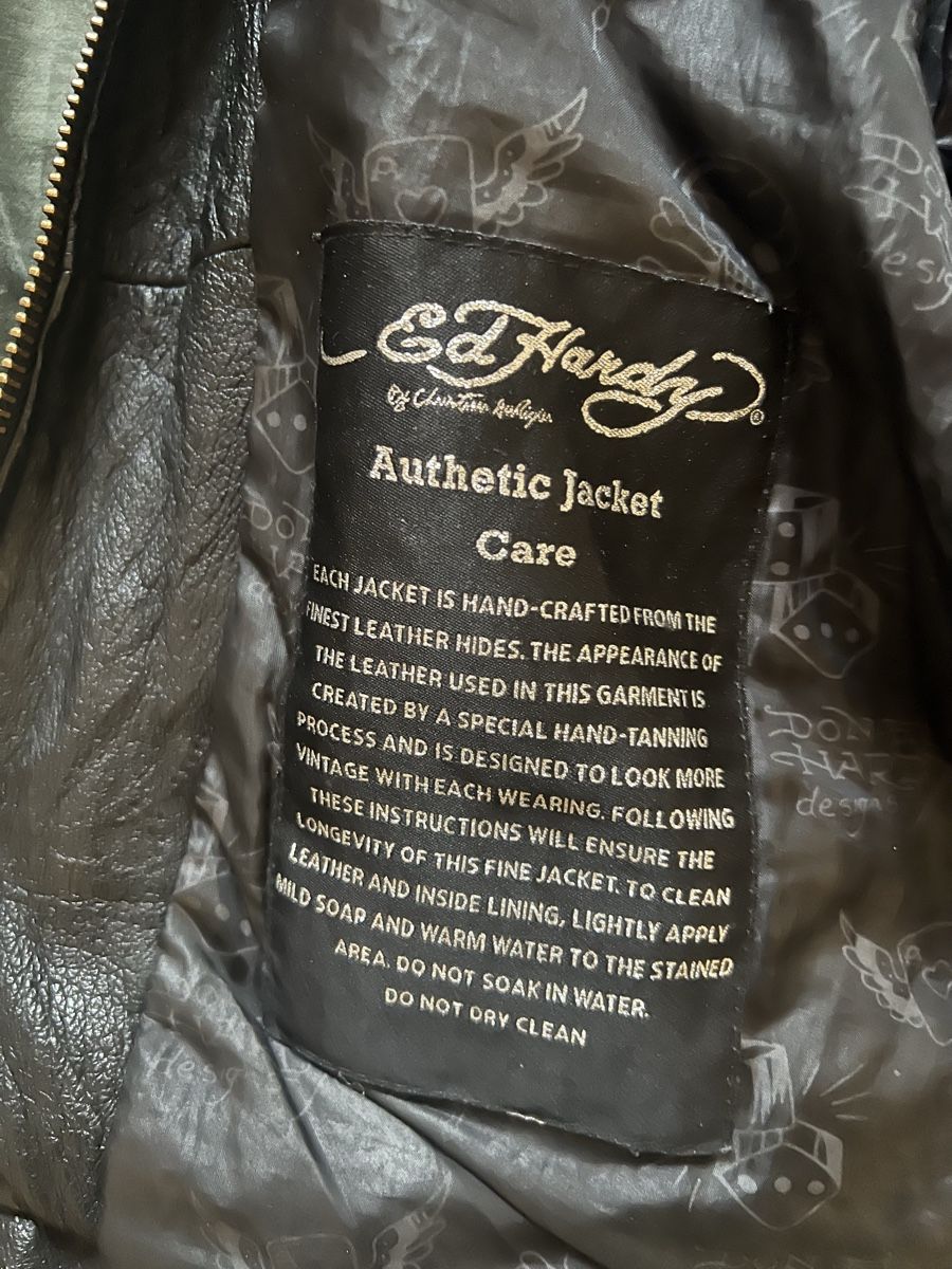 Giacche: Ed Hardy Lederjacke, Gr. M, Schwarz – Usato da Zürich venduto da Levin.S 2