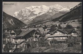 AK Scharnachtal, Ortspartie mit Bergen