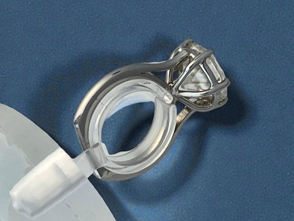 Anelli: Ring Bague Solitaire.Moissanite 5.5 ct Silver Silber Certif – Nuovo (secondo la descrizione) da Apples venduto da the_7jtf 3
