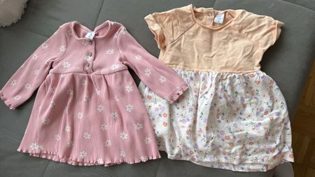 2er Set: Mädchen Kleider, Grösse 80, Sommer/Herbst Look!