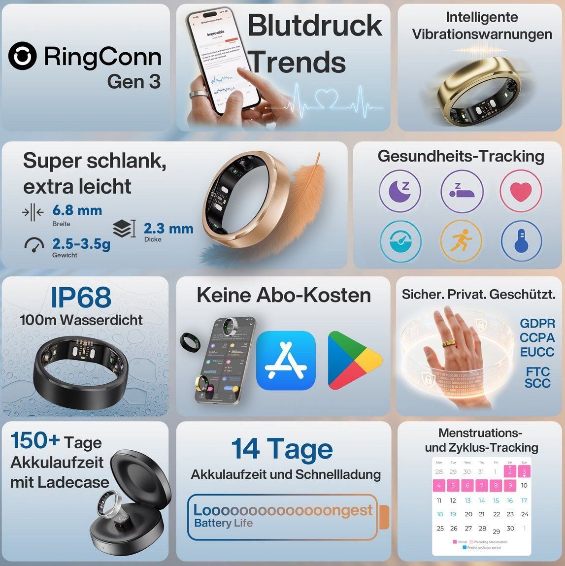 Bagues: RingConn Smart Ring Gen 3 – D'occasion à Selkingen par Eishase 1
