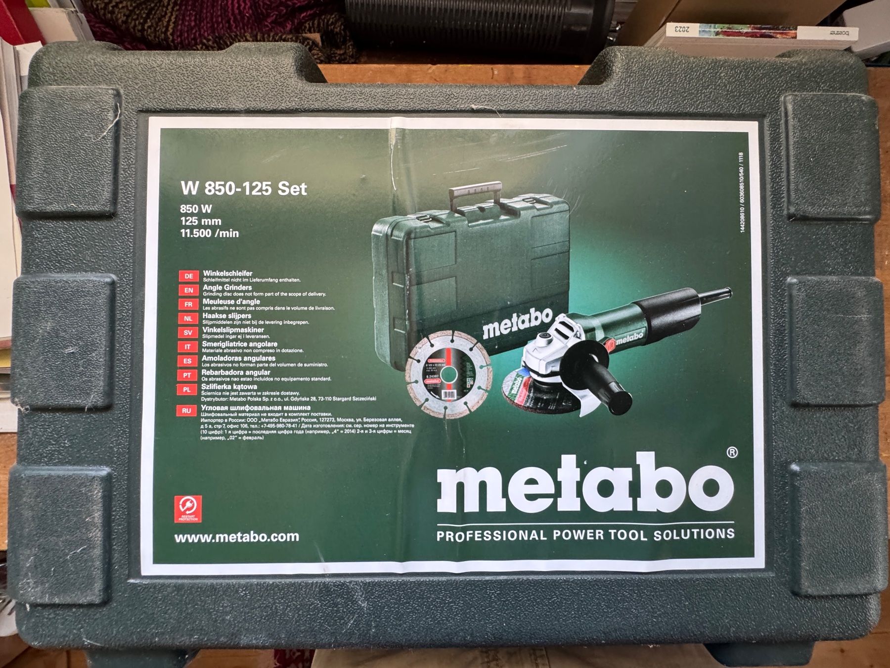 Metabo Smerigliatrici & Lucidatrici: Metabo W 850-125 Set Winkelschleifer mit Koffer – Nuovo (secondo la descrizione) da Beinwil am See venduto da Bergbilder 2