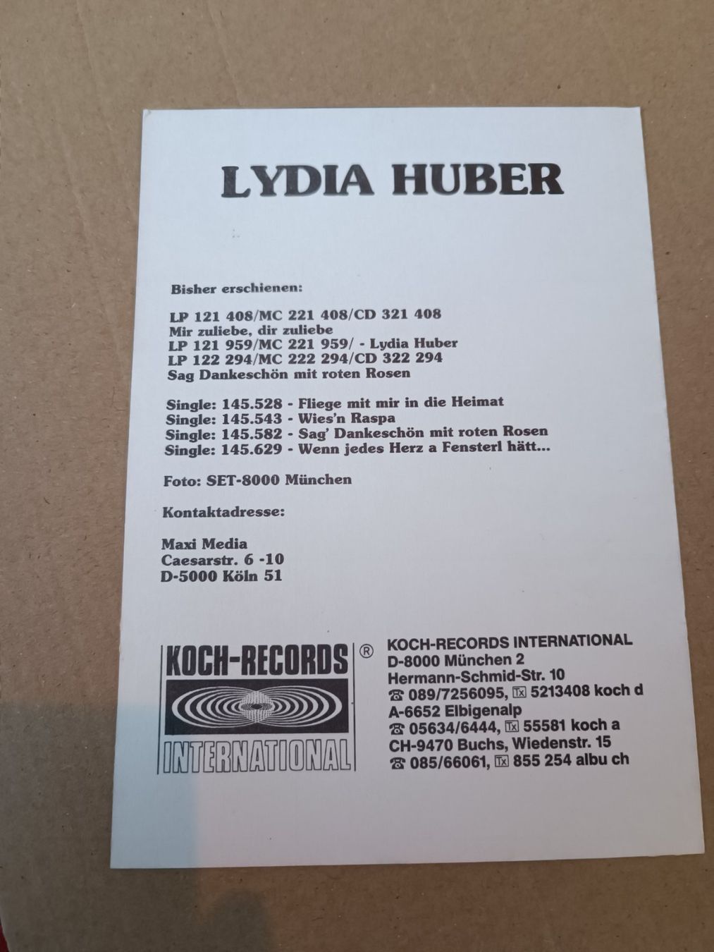 Autografi: Lydia Huber - signiert Autogrammkarte – Usato da Menziken venduto da Autogramme 1