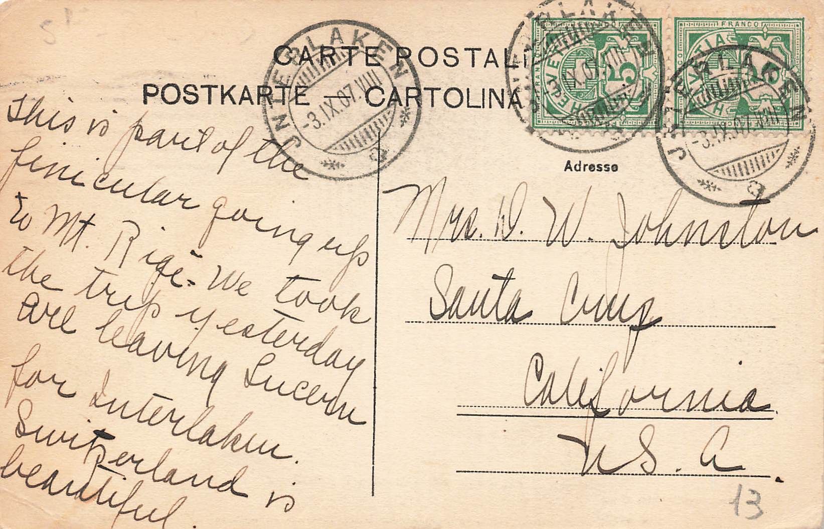 Cartoline postali: Rigi bahn mit urirotstock anime – Usato da Biasca venduto da Blenio71 1