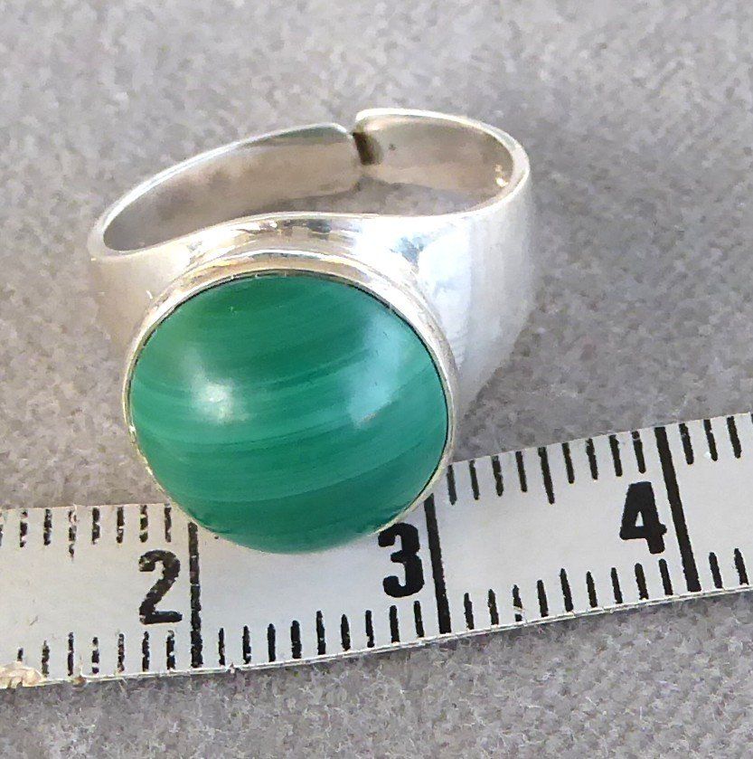 Ringe: Ring 800 Silber mit Malachit Stein – Gebraucht aus Muri AG von Lineli2020 3
