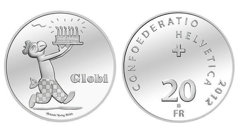 Tutti le monete: 20 Fr. Silber Münze Globi 2012 / neu – Nuovo e nell'imballaggio originale da Laufen venduto da Sunjupite7 1