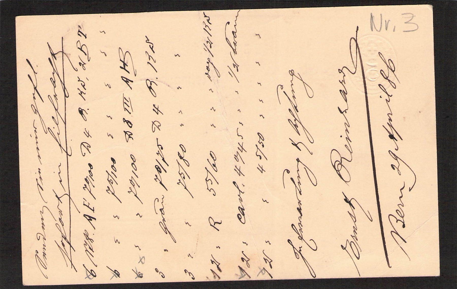 Tutti i francobolli: GS 5 Rp , Stabstempel Bern  , gel. 1886 – Usato da Reichenburg venduto da ibiza18 1