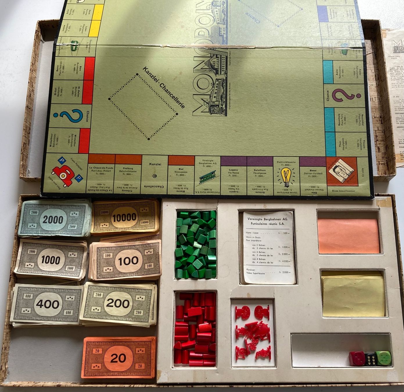 Franz Carl Weber Giochi: Monopoly alte Version – Usato da Winterthur venduto da froege01 1