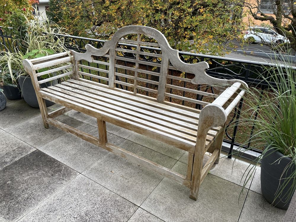 Teakholz Gartenbank Parkbank Sitzbank massiv Garten Terrasse Kaufen