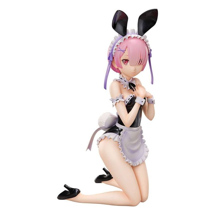 Figurines Re:Zero – Ram & Rem Bunny Style 1/4, PVC, Modèle Adulte