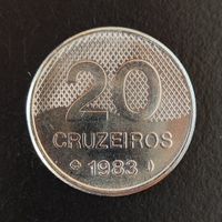 20 Cruzeiros Münze Brasilien 1983
