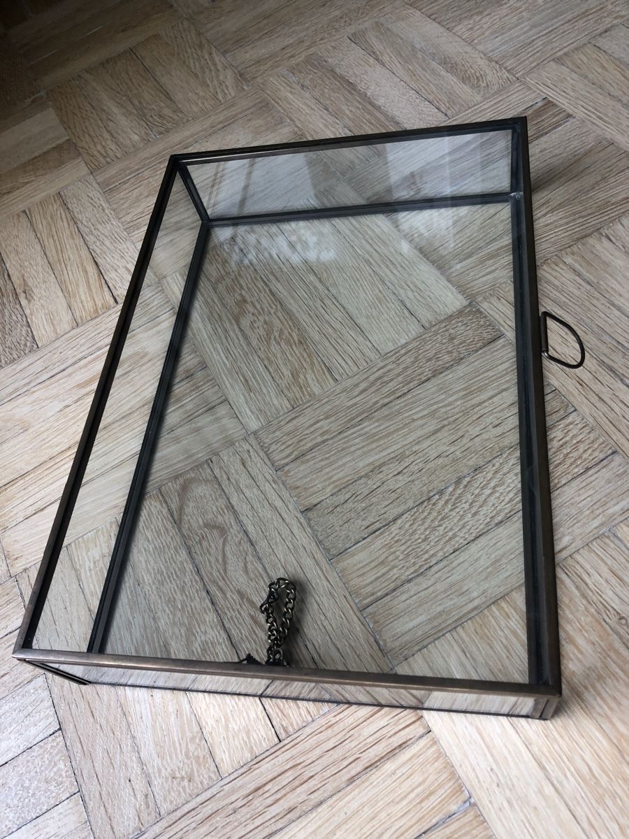 Cassapanche: Elegante Schmuckschatulle aus Glas mit Messingrand – Nuovo (secondo la descrizione) da Steffisburg venduto da Tiff8 2