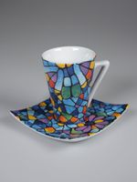 Gaudí Barcelona Tasse mit Unterteller Art Trencadís