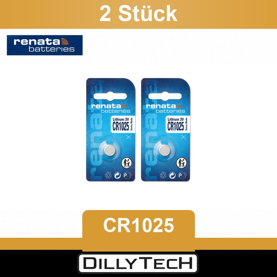 Caricatori & Batterie: Renata CR1025 Lithium Knopfzellenbatterie - 2 Stk. – Nuovo e nell'imballaggio originale da Meilen venduto da DillyTecH