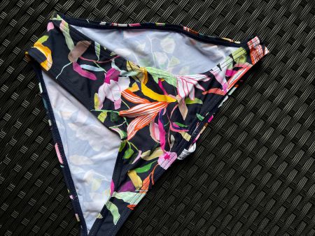 Bikinihose Gr. 36, Blumenmuster, schwarz bunt, Sommer