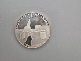 Gedenkmünze Nufenenpass 5.9.1969  Silber