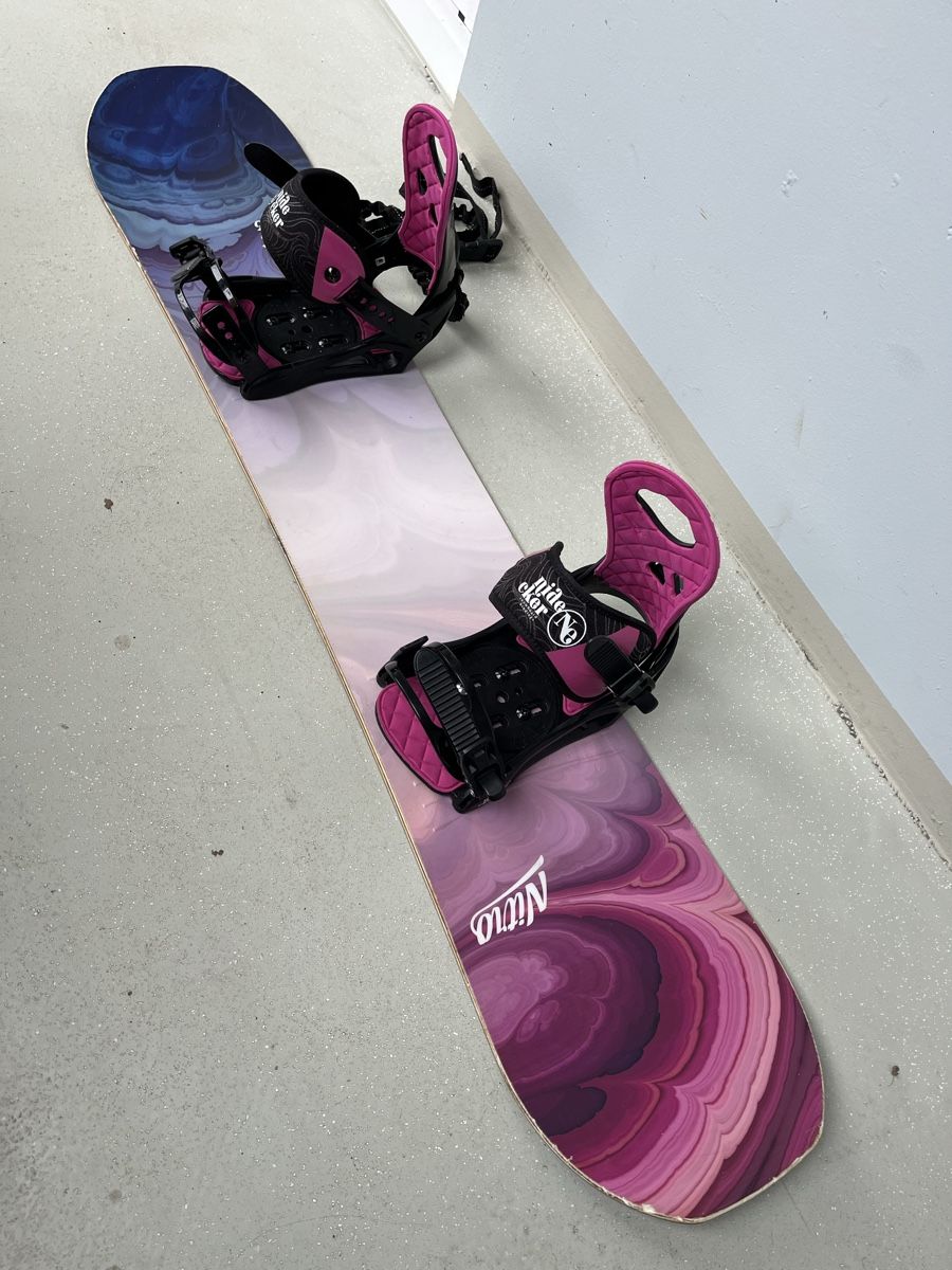 Snowboard Nitro Board: Nitro Snowboard 126cm inkl. Nidecker Bindung – Usato da Horgen venduto da pupcia01 2