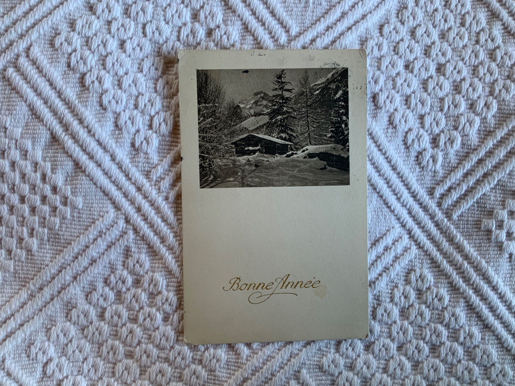Cartoline postali: Ansichtskarte Bonne Anneé, gelaufen 1922 – Usato da Vellerat venduto da joromaur