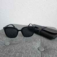 Grosse Sonnenbrille, schwarz inkl. Brillenetui