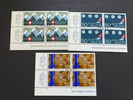CH Serie 4er Block ZNr. 453-55  FDC mit Eckrand (4310)