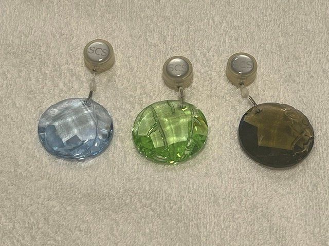 Swarovski Ciondoli: 3 pendenti in cristallo SCS – Usato da S. Pietro venduto da SORETOLO
