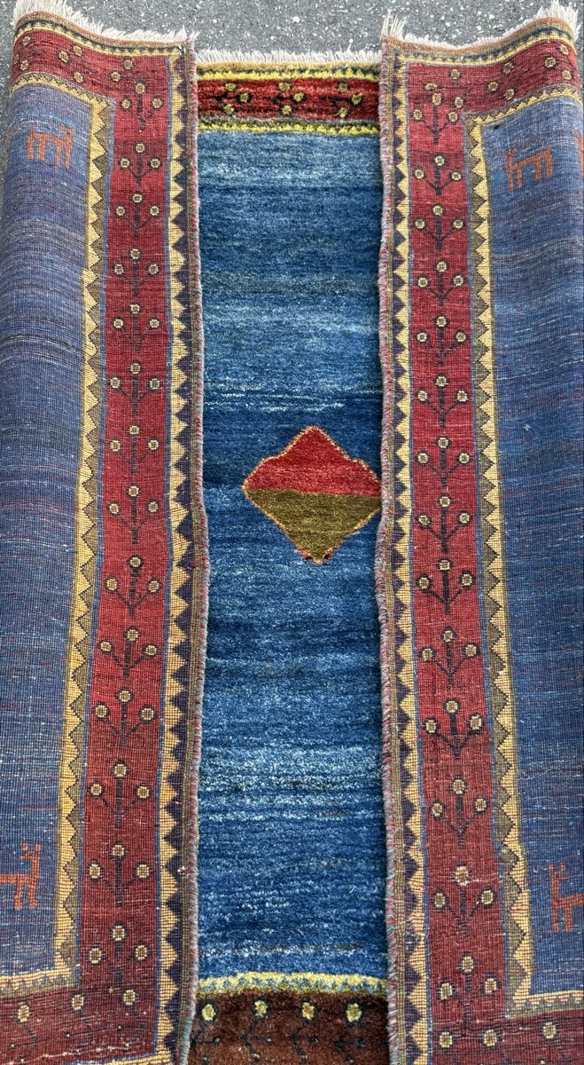 Gabbeh Teppiche: Wunderschöner Perserteppich Gabbeh (211x206)Frisch gewaschen – Gebraucht aus Sempach von Star7 7