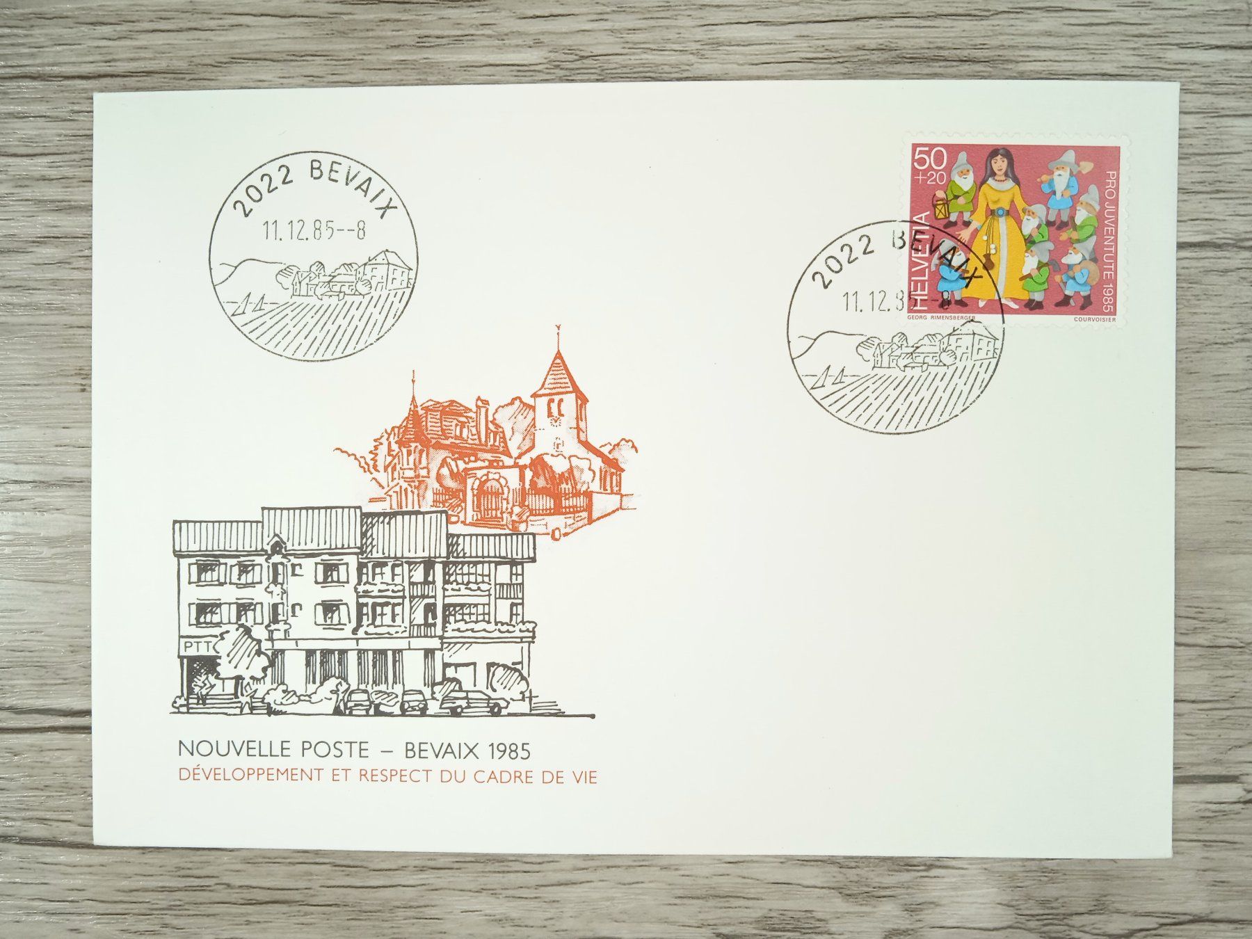 Tutti i francobolli: TR62 Enveloppe + Timbre Suisse 1985 – Usato da Cousset venduto da Patrick_Collections